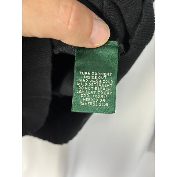 NWOT Lauren Ralph Lauren Silk Blend Dragon Turtleneck Sweater Women's PL Black - Picture 5 of 6